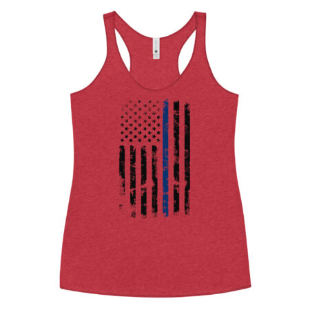 Thin Blue Line Flag - Women's Racerback Tank